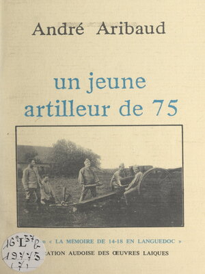 cover image of Un jeune artilleur de 75